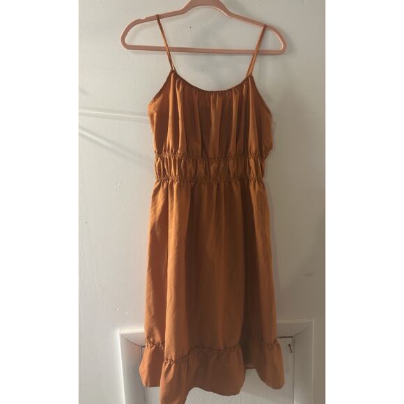 Absolutely Love It Dress Women’s 3X Orange Sundress Spaghetti Strap Ruffle Hem - Picture 2 of 9